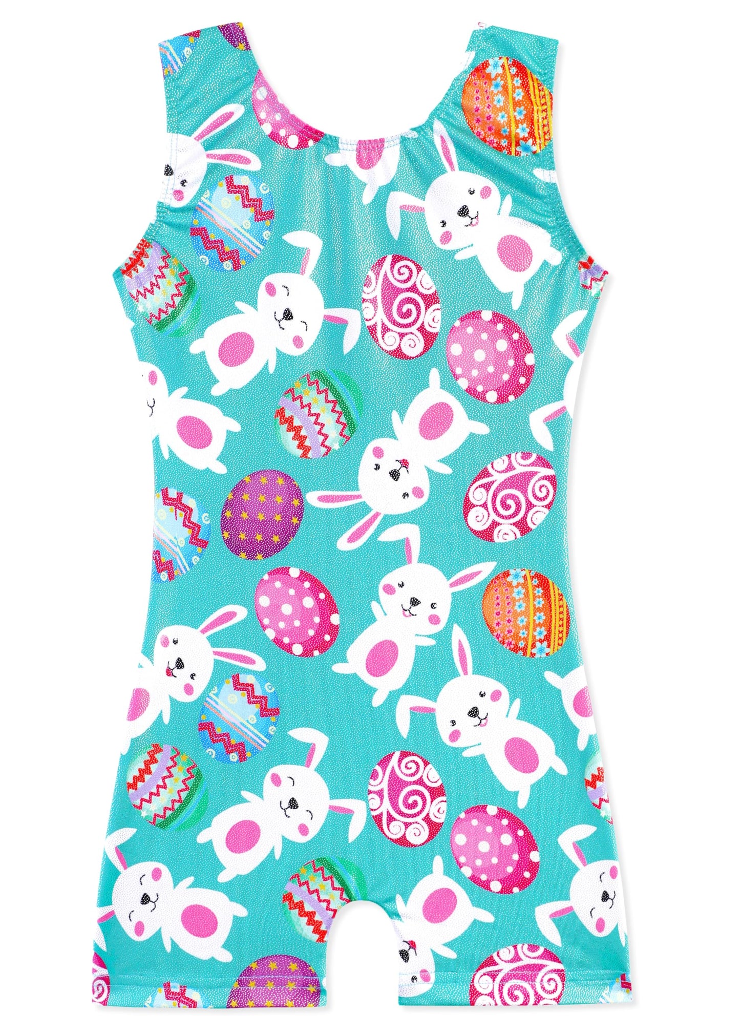 HOZIY 4t Gymnastics Leotards for Girls 5t Toddlers Tumbling Outfits Aqua Blue Pink Rabbit Egg Biketard Sparkly Glitter Dance Clothes Clothing Unitard