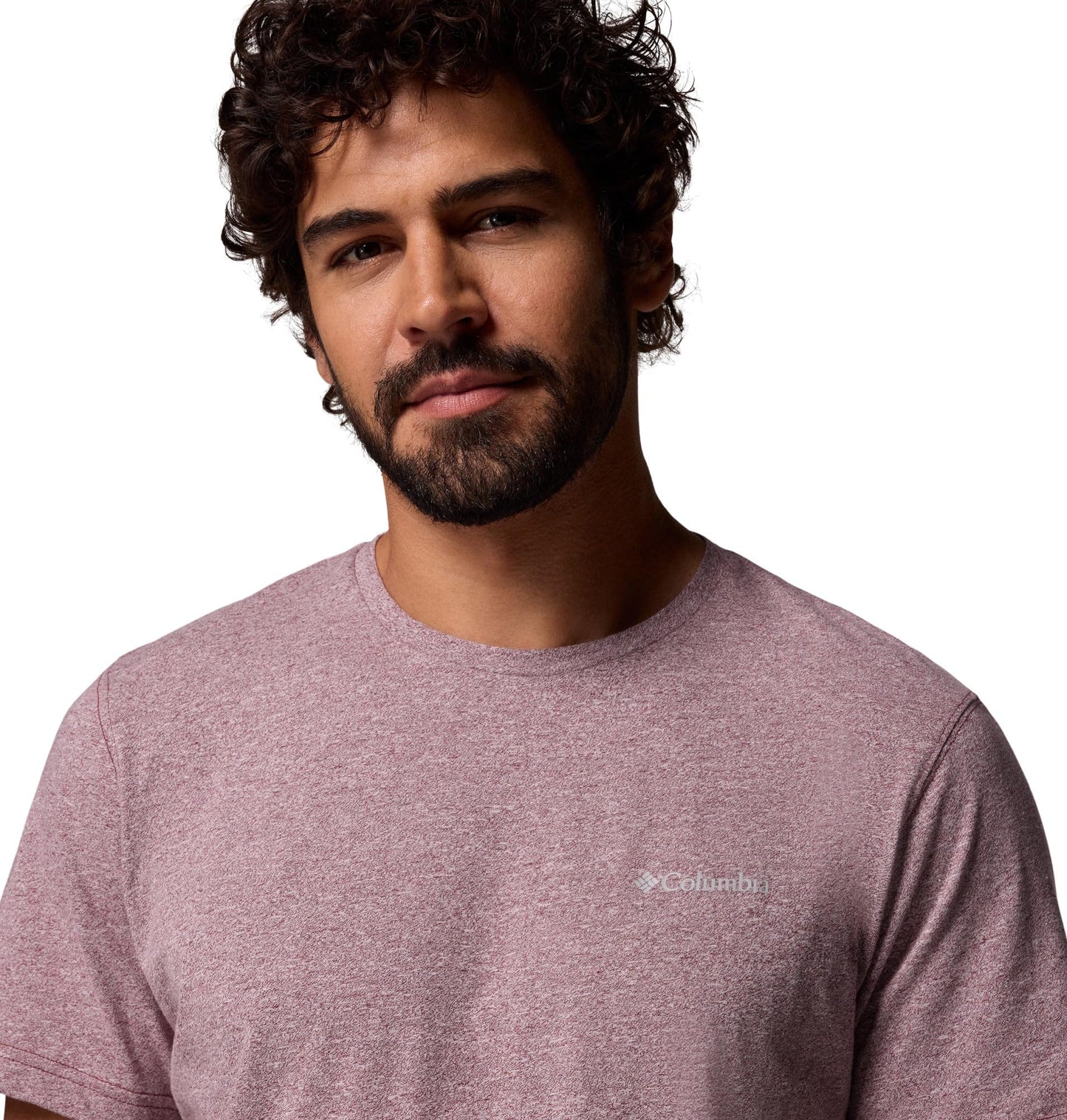 Columbia Mens Thistletown Hills Short Sleeve T-Shirt, Rich Wine Heather, Medium