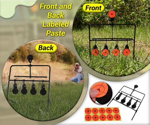 ARSUK Resetting Pellet Gun Target – Heavy-Duty BB Gun Targets for Backyard & Shooting Practice – Weatherproof Resetting Design for .177 & .22 Calibers – Suitable for Indoor & Outdoor Use