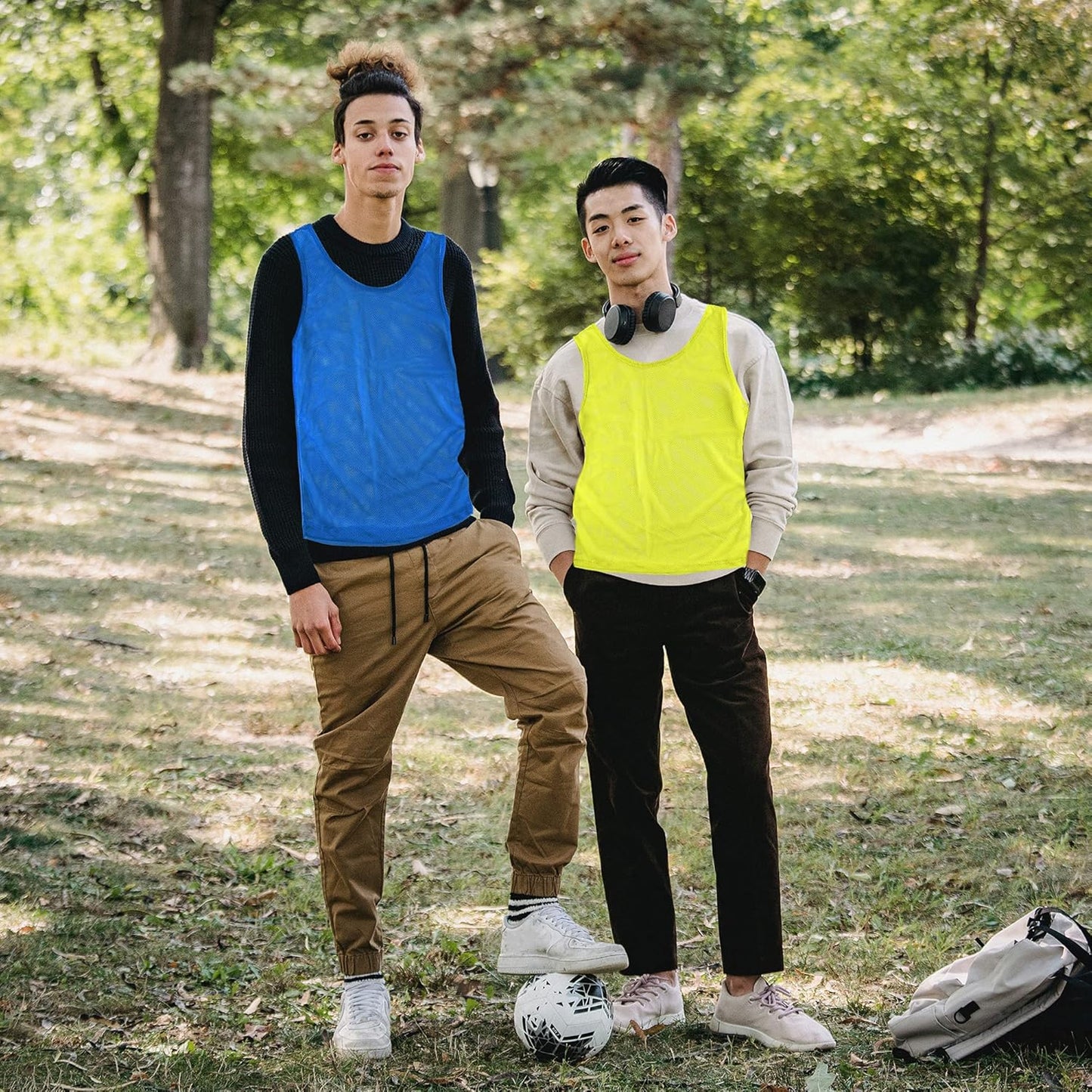 Super Z Outlet Pinnies Scrimmage Vests - Lightweight Practice Jerseys for Kids & Teens