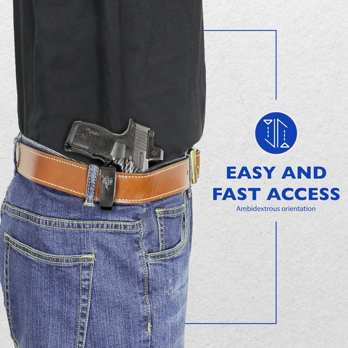DeSantis Lifeguard Gun Holster - IWB Holster, P365 Holster, Kydex Holster IWB, Compatible with SIG Sauer P365, P365 SAS w/ Red Dot, P365 XL, P365 XL w/ Red Dot - Ambidextrous, Black