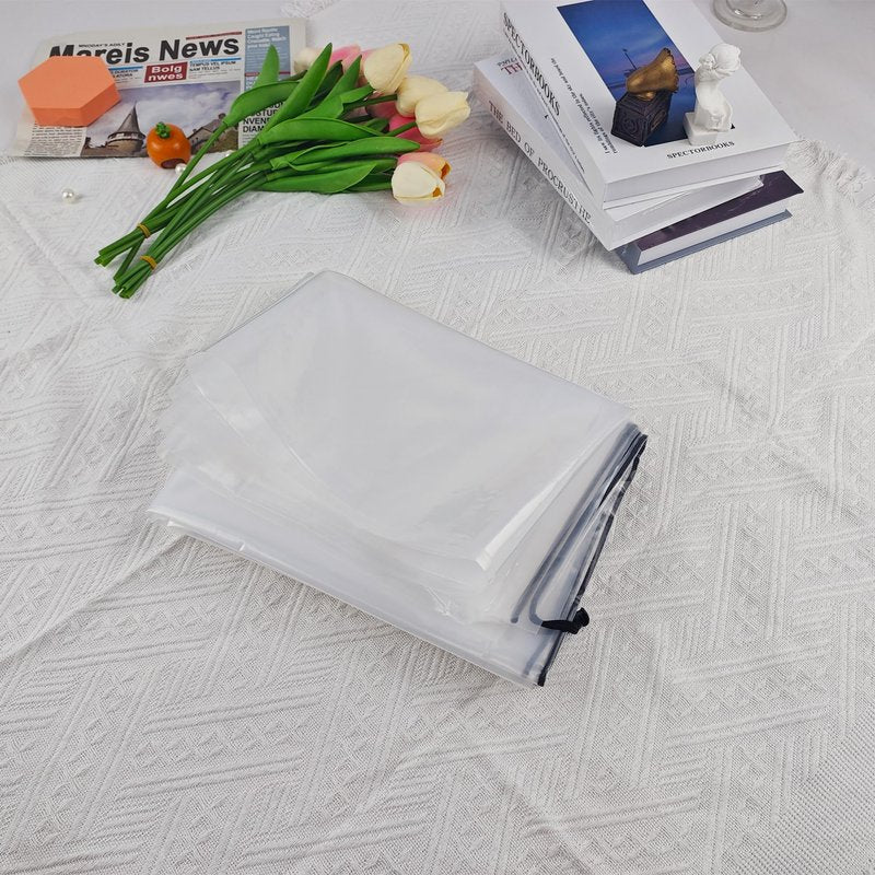 Aogigigio 2 Pack Golf Bag Cover – 31"x62" Extra Large Clear Plastic Dust Covers with Drawstring (4 Mil), Multi-Purpose Storage Bags for Golf Clubs, Household Organizing, Reusable (Clear)