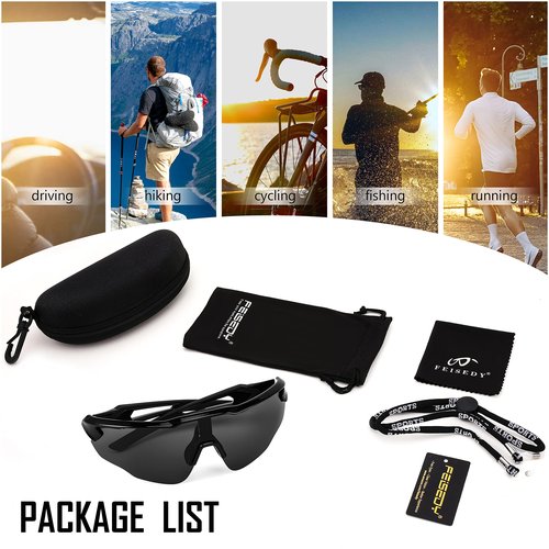 FEISEDY Youth Sport Polarized Sunglasses for 8-16 Cycling Running Driving Baseball Goggles Glasses B0011
