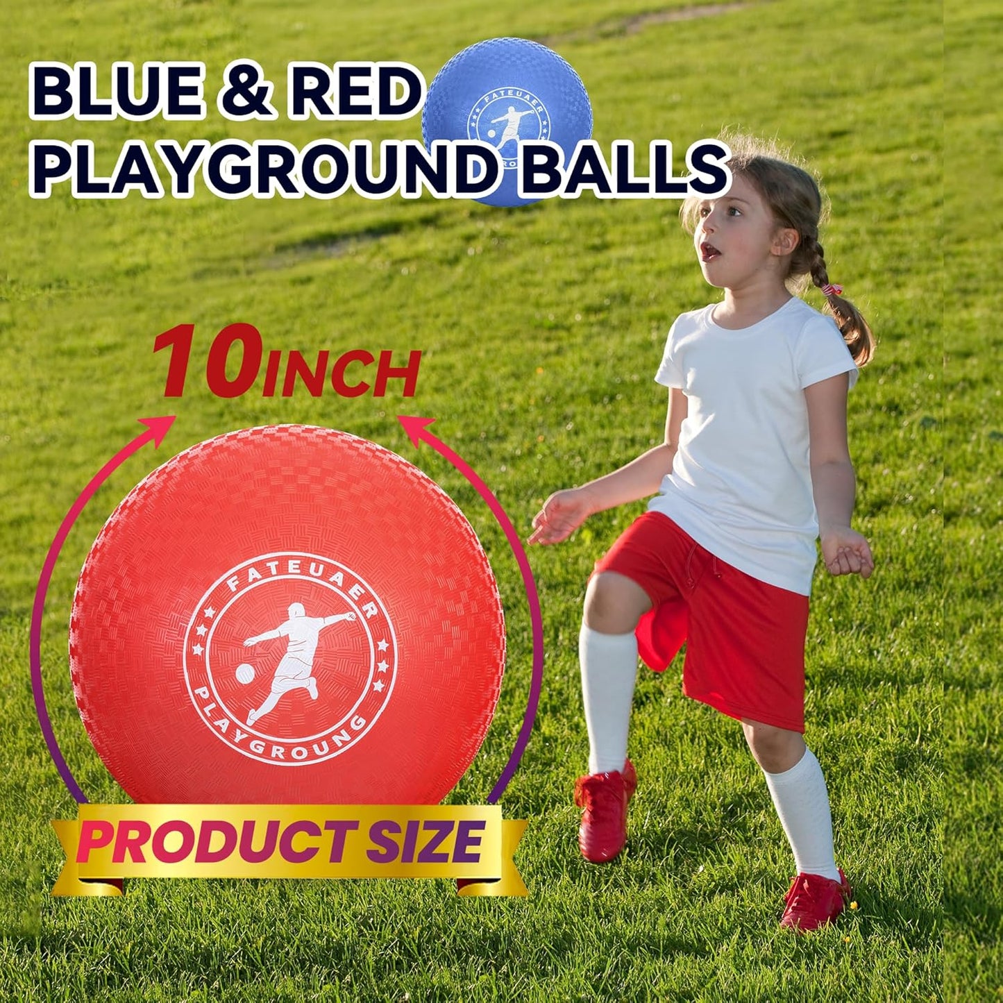 Skiennix 10-Inch Kickball Set - Playground Ball with Carrying Bag for Kids & Adults | Outdoor Fun