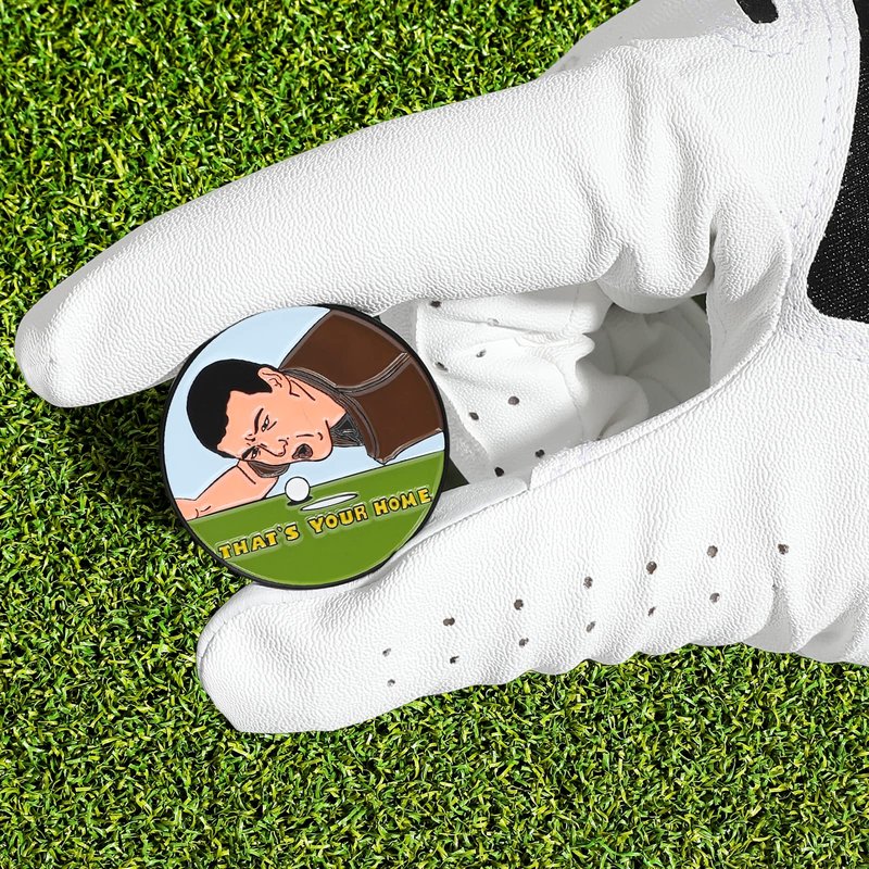 JIAOWEI Enamel Golf Ball Marker with Magnetic Hat Clip - Funny Golf Accessories - Great Gift for Golf Lovers - Go Your Home