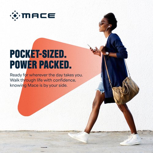 Mace Ergo Stun Gun for Self Defense - Rechargeable, Bright LED Light, High Voltage, Up to 1.69 Microcoulombs of Electric Power, Self Defense for Women & Men - Black