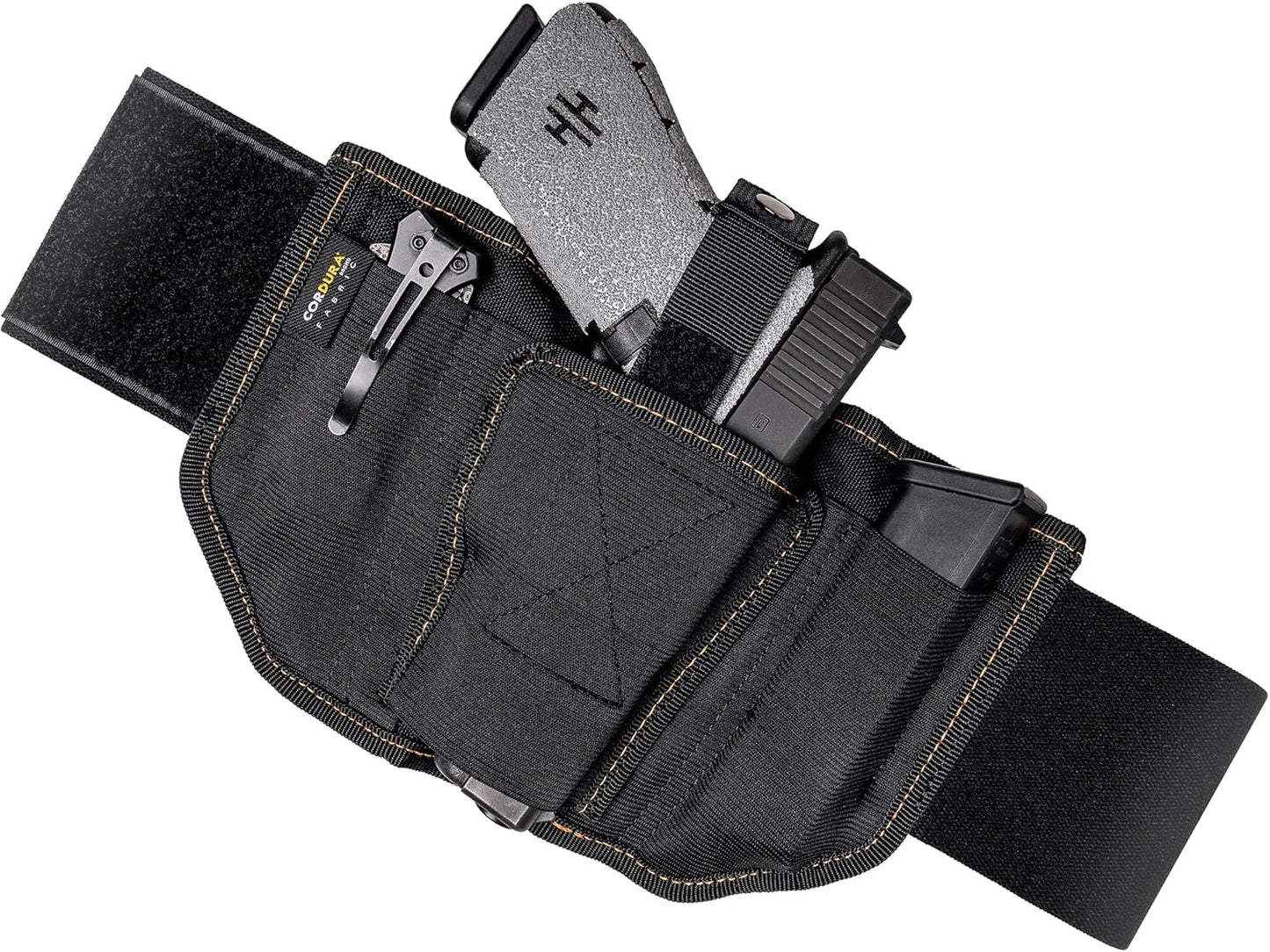 VNSH Belly Band Holster - Comfortable & Secure Concealed Carry for 99% of Handguns | Built-in Mag Pouches