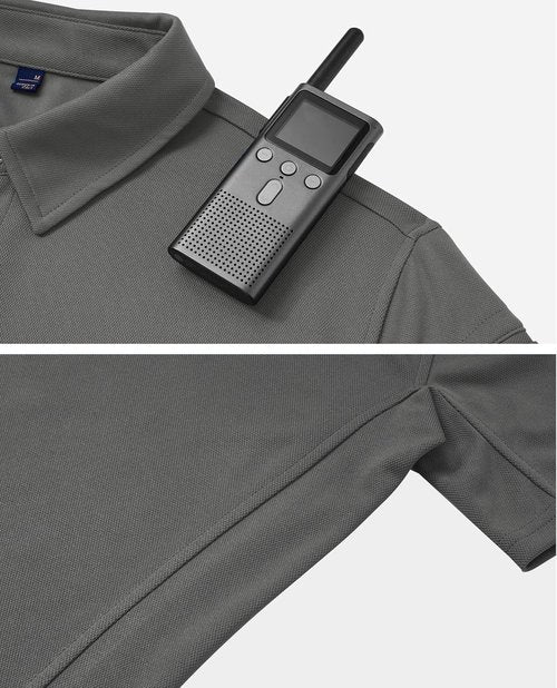 Alimens & Gentle Men's Tactical Polo Shirt - Short Sleeve Dry Fit Golf Top for Outdoor Sports | Stretch Fabric