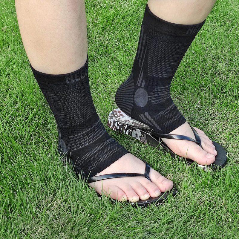 NEENCA Ankle Brace for Pain Relief, 2 Pack Compression Ankle Sleeves Set. Ankle Support Stabilizer for Achilles Tendonitis, Plantar Fasciitis, Joint Pain, Swelling, Arthritis, Sport