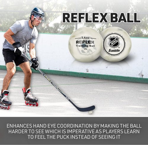 Franklin Sports NHL Hockey Stick Handling Balls - 4 Weighted Mini Training Aids for On & Off Ice Skills