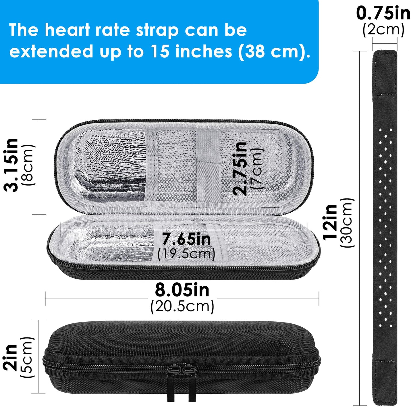TOCCOOL 4-Pack Heart Rate Monitor Replacement Strap, Adjustable Armband Compatible with Scosche Rhythm+ 2.0, CooSpo HW706 HW9 HW8 HW807, Breathable Elastic Sport Band