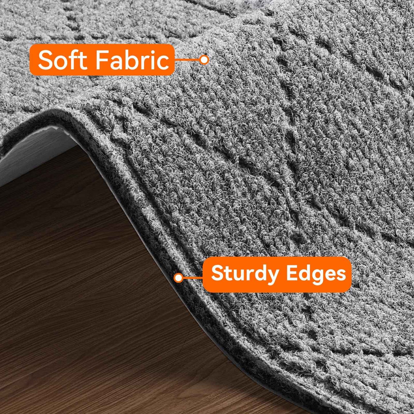 DailyCuddles Stair Treads for Wooden Steps 4 PCS - 8’’ x 30’’, Non Slip Stair Runner, Machine Washable Stair Rugs Strips for Kids Pets and Elderly, Indoor Carpet for Stairs (Grey)