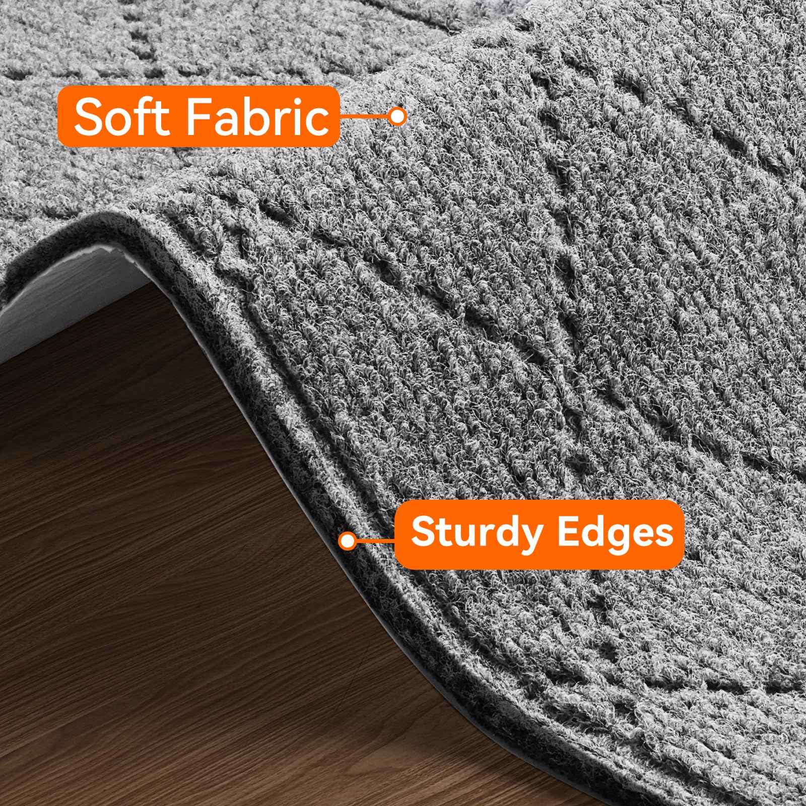 DailyCuddles Stair Treads for Wooden Steps 4 PCS - 8’’ x 30’’, Non Slip Stair Runner, Machine Washable Stair Rugs Strips for Kids Pets and Elderly, Indoor Carpet for Stairs (Grey)