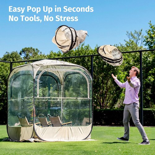 East Oak Weather Sports Tent - Pop Up Bubble Tent for Fishing & Events | Instant Sun & Rain Shelter, Spacious Interior