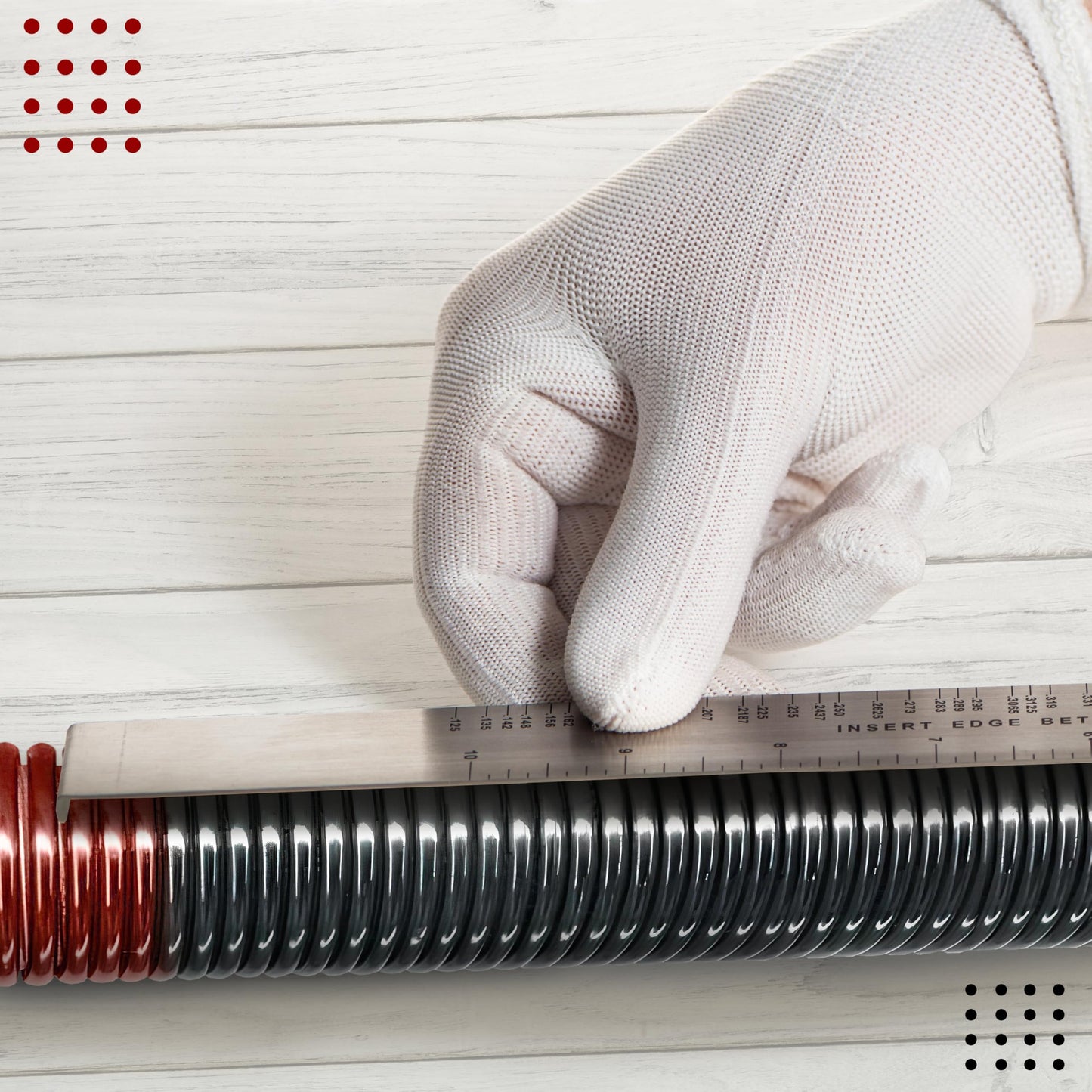 Garage Door Torsion Spring Wire Measuring Tool for .125 - .625, Steel Gauge Measuring Tool