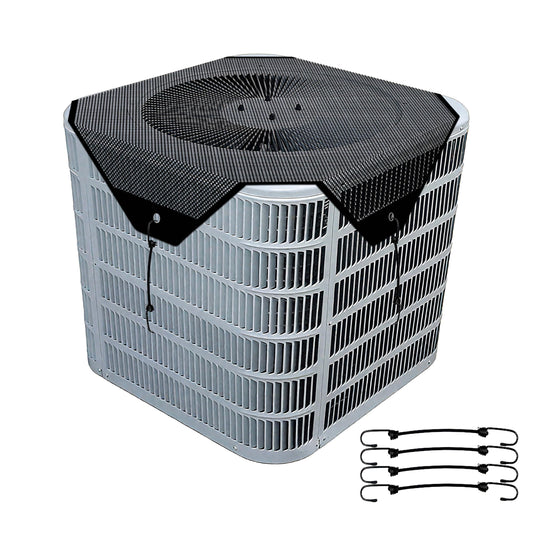 Central Air Conditioner Covers for Outside Units,Mesh AC Cover,Breathable Top Universal Mesh Cover Defender for Air Conditioner All Seasons(Black,26'' x 26'')