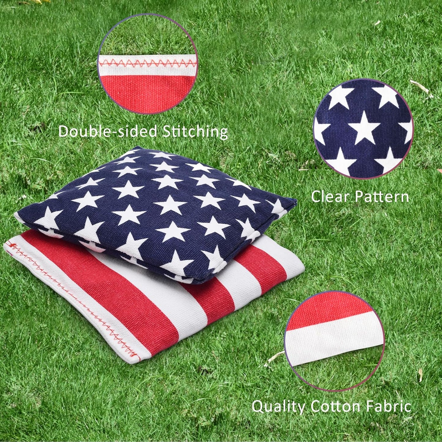 Skiennix Cornhole Set - Regulation Size Boards with 8 Bean Bags & Carrying Case | Outdoor Game for Adults