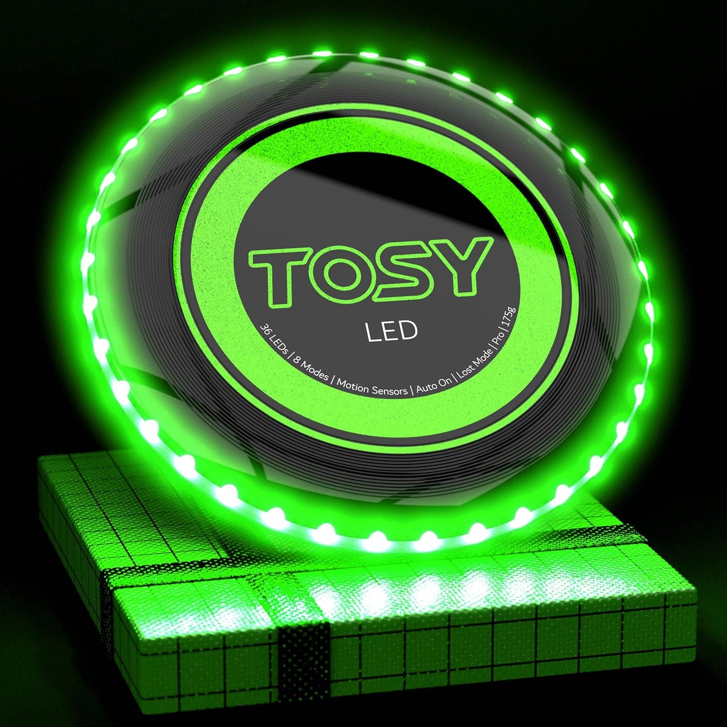 TOSY Flying Disc | Super Bright 36 LED Lights - Rechargeable, Waterproof, Perfect for Kids & Adults