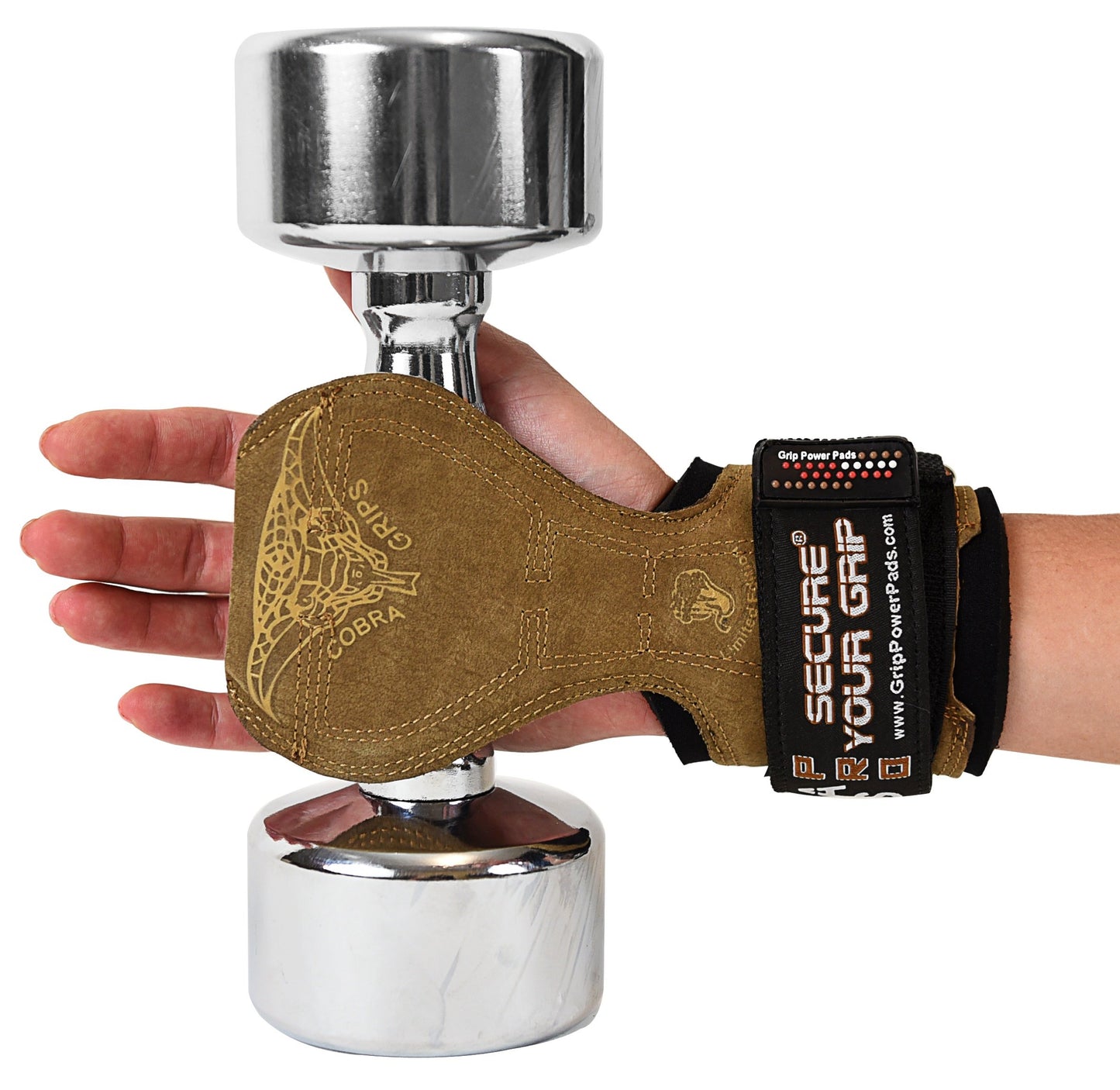 Cobra Grips FIT Leather Weight Lifting Gloves Heavy Duty Straps, Alternative to Power Lifting Hooks, Power Lifting For Deadlifts With Built in Adjustable Neoprene