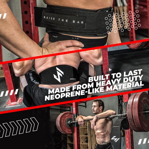 Jerkfit RTB Weight Lifting Belt - Medium (32"-36"), Neoprene Weight Belt for Men and Women - Heavy Duty Gym Belt - Deadlift Belt for Powerlifting, Squats, Strength Training, Bodybuilding