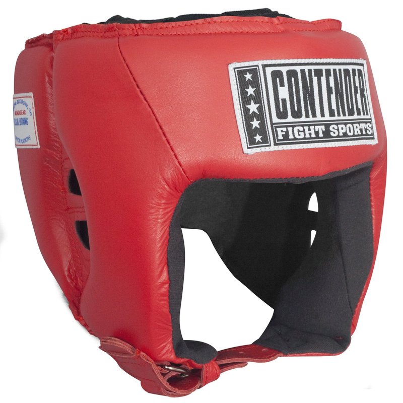 Contender Fight Sports Competition Boxing Headgear without Cheeks, Large, Black