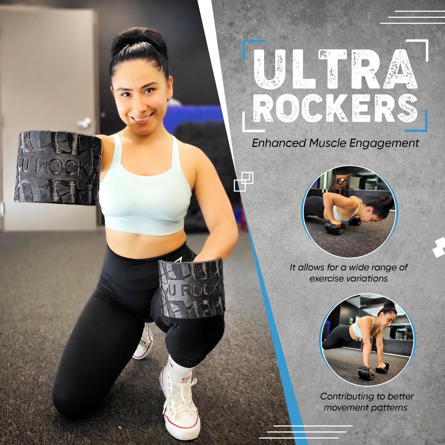 Maxreach Ultra Rockers – Instability Training Platform for Core Strength, Balance, and Stability | Wrist Relief for Push-Ups & Strength Training | Home Gym & Fitness Equipment