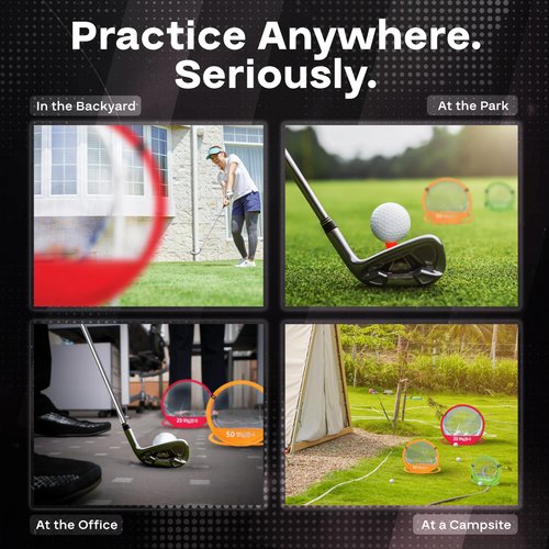 PGA Tour Golf Practice Aids by Golfgen: Premium Chipping Nets, Putting Rings, & Targets, Indoor & Outdoor Training, Improve Accuracy & Control, Master Putting and Chipping, Portable for On The Go
