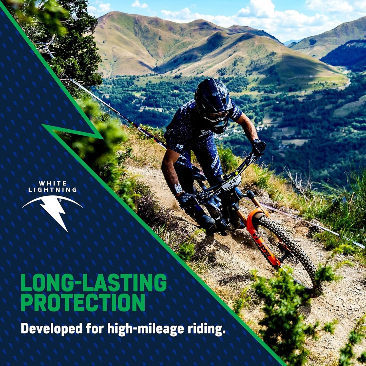 White Lightning Epic Ride Bike Chain Lube - Long-Lasting Clean Lubrication for All Conditions, 2 oz