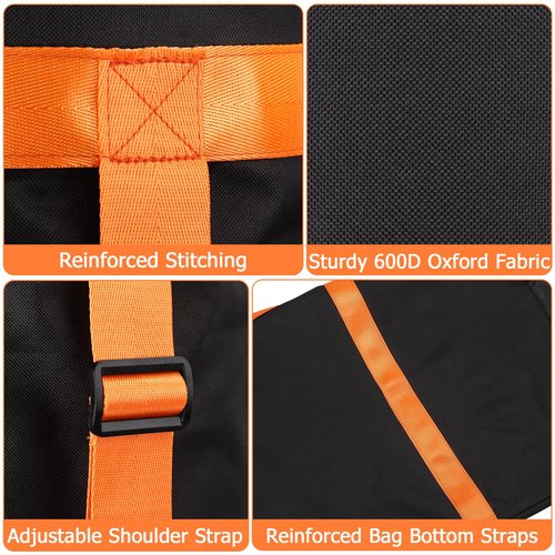 Extra Large Portable Chair Bag, 47"x11" Folding Camping Chair Storage Bag with Shoulder Strap, Heavy Duty Carrying Sack for Foldable Outdoor Lawn Fishing Chairs, Hammock, Tent, Yoga Mat