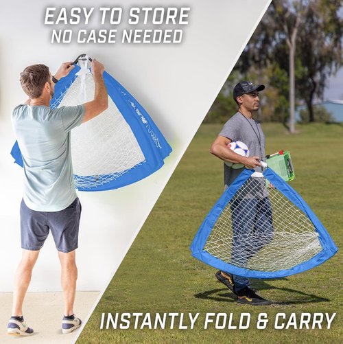 GoSports Portable Soccer Goals for Kids - 4 x 3 ft | Set of 2 Pop-Up Nets in 13 Colors