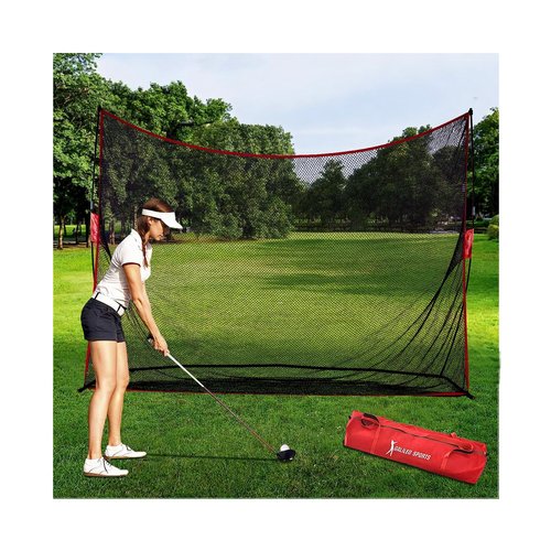 Gagalileo Golf Net Practice Hitting: 10x7ft Outdoor/Indoor Training with Turf Mat/Real Balls/Tees & Hat Perfect for Backyard Garage Beginners
