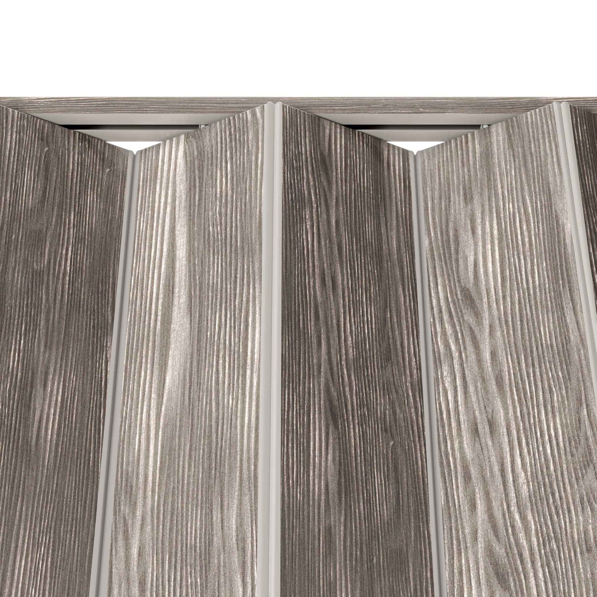 36" W Premium Foldable Accordion Doors, Double Walled Heavy Duty Folding Doors for Interior, Privacy Room Divider, Taupe