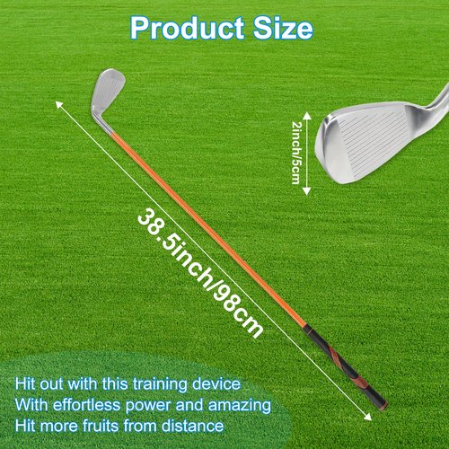 Asyxstar Golf Swing Trainer Golf Training Aid for Strength & Swing Speed, Golf Warm-up Stick for Tempo & Flexibility Training, Golf Training Club, 7 Iron Golf Swing Trainer