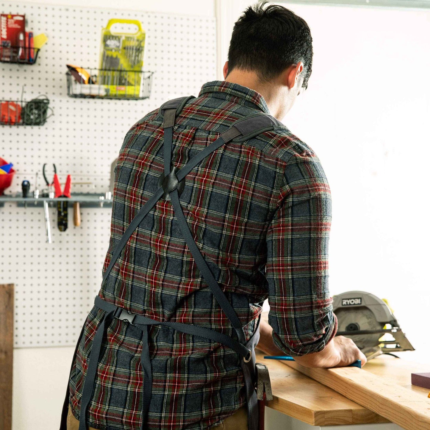 Texas Canvas Wares Waxed Canvas Heavy Duty Work Apron With Pockets - Deluxe Edition - with Quick Release Buckle Adjustable up to XXL for Men and Women (Grey Deluxe Edition)