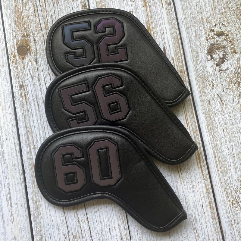 1Pc Magnetic Golf Iron Wedge Head Cover Or Set Golf 52 56 60 Wedge Covers - Synthetic Leather Golf Club Covers Wedge with Large Number (3pcs (52 56 60)) (3pcs (52 56 60))