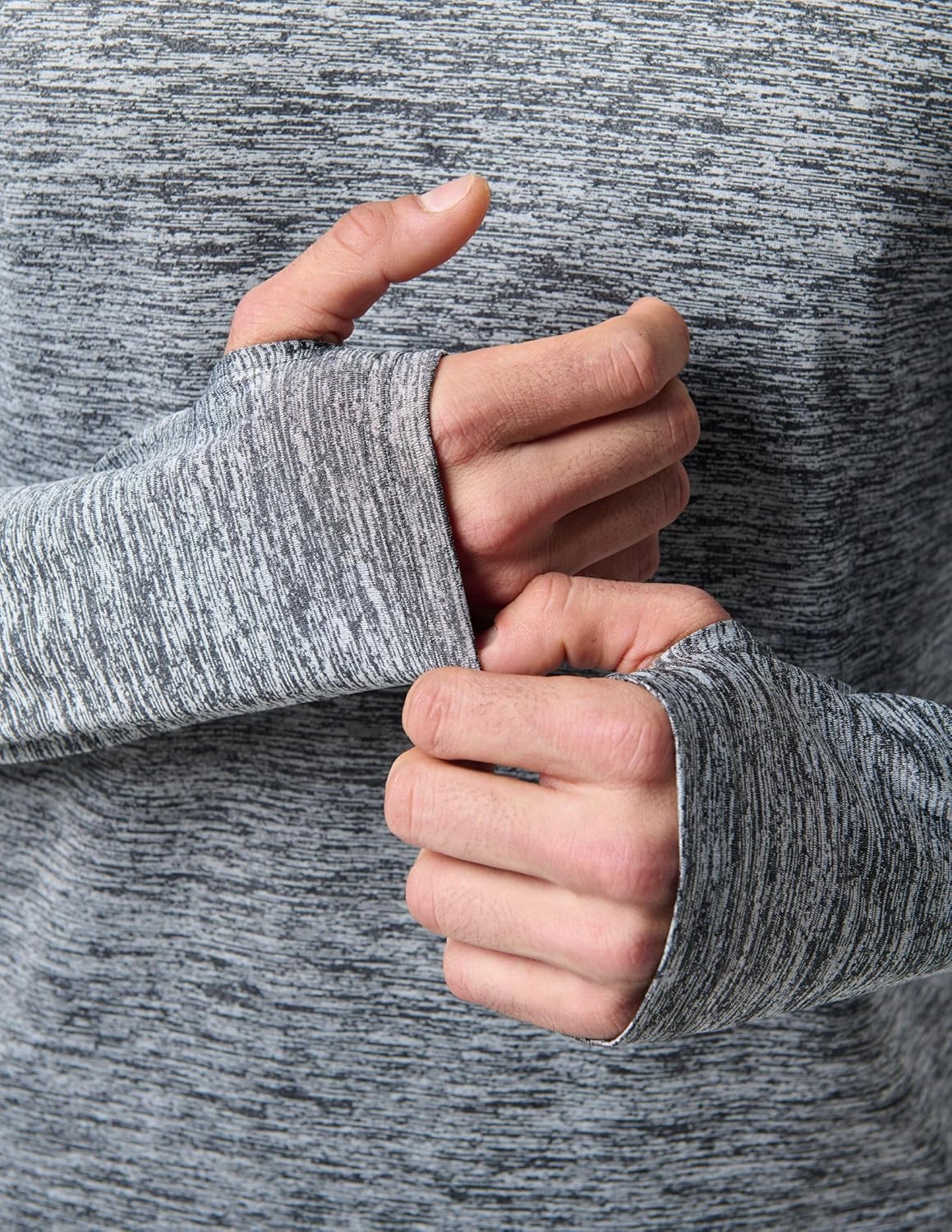 Skiennix Men's Dry Fit Long Sleeve T-Shirts - Lightweight Athletic Tops with Thumb Holes | 3 Pack