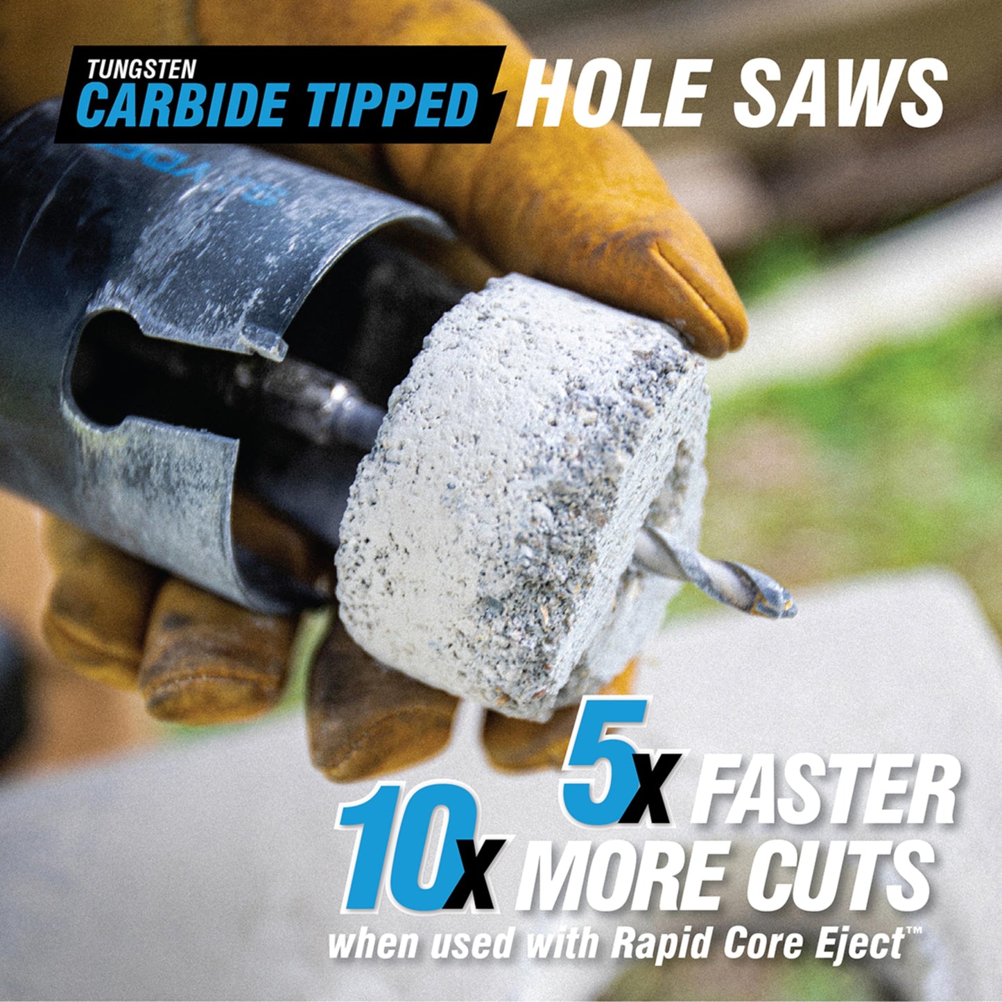Spyder 6-1/4-inch Diameter Carbide Tipped Hole Saw, for Fiber Cement Board, Wood, PVC, Plastic, Concrete Block, Ceramic Tile, and More