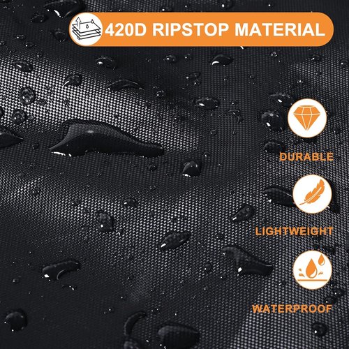 Bike Cover - Waterproof Outdoor Bicycle Cover with Lock Holes & 3 Buckles | Heavy Duty 420D Ripstop Material for Bikes Up to 68 Inches