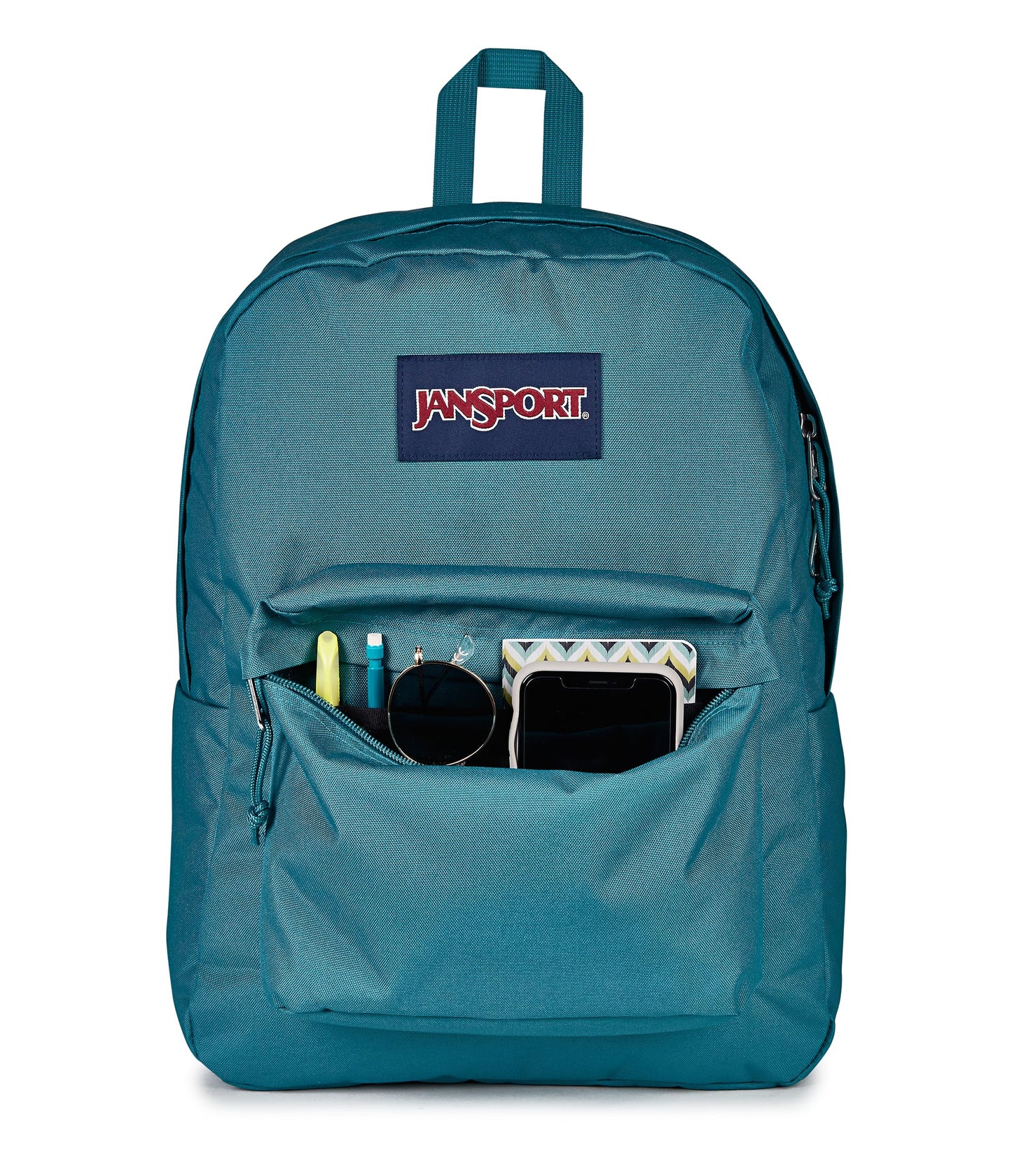 JanSport SuperBreak One Backpack - Durable, Lightweight Bag with 1 Main Compartment, Front Utility Pocket with Built-in Organizer, Premium Backpack, Emerald Pool