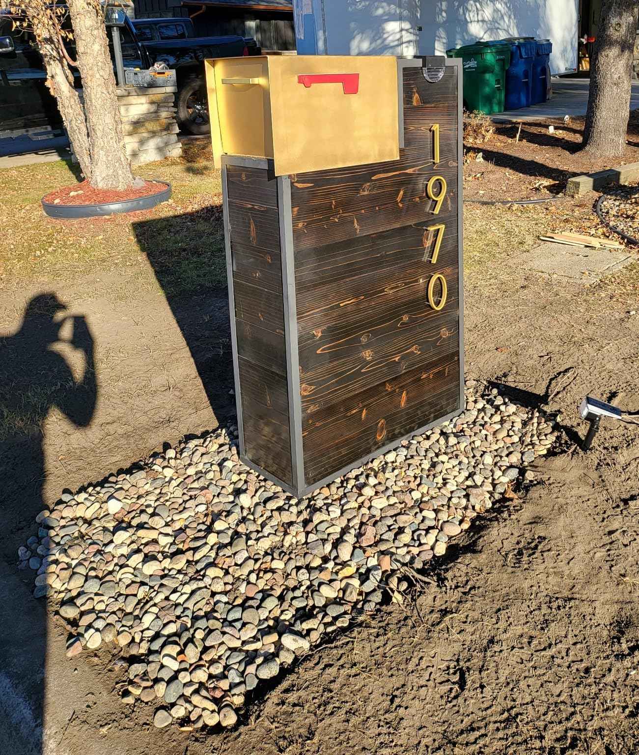 5’’ Floating House Number Modern House Numbers- zinc alloy Home Address Number with Exquisite Drawing Process-gold-Number 3