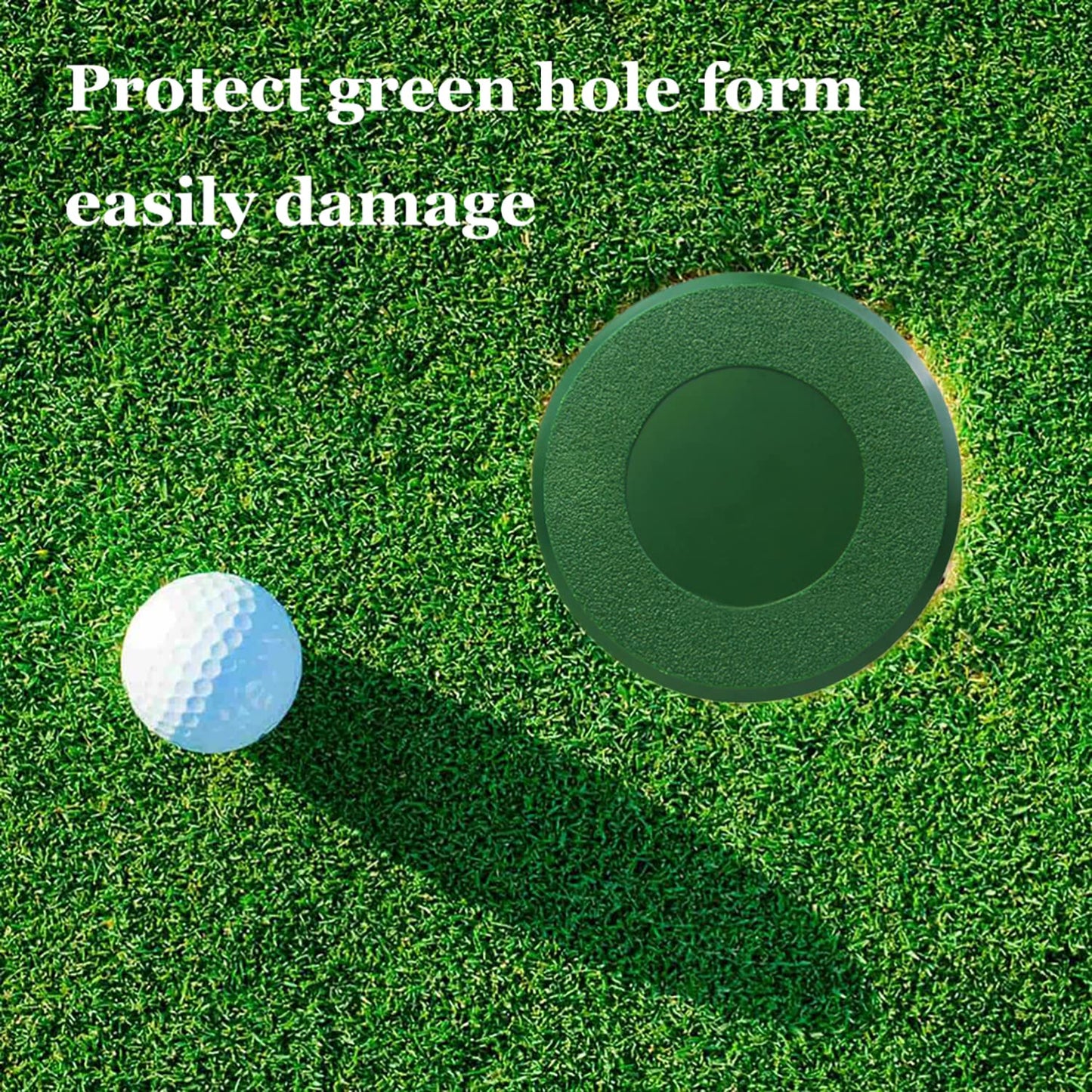 ZLY 2PCS Golf Cups Cover Hole Cup Cover – Fits Standard 4.25",Green