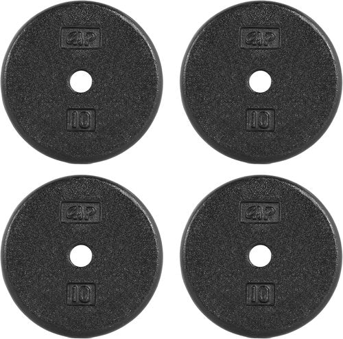CAP Barbell Standard 1-Inch Cast Iron Weight Plates - Durable Singles & Sets | 1.25-50 lbs Options