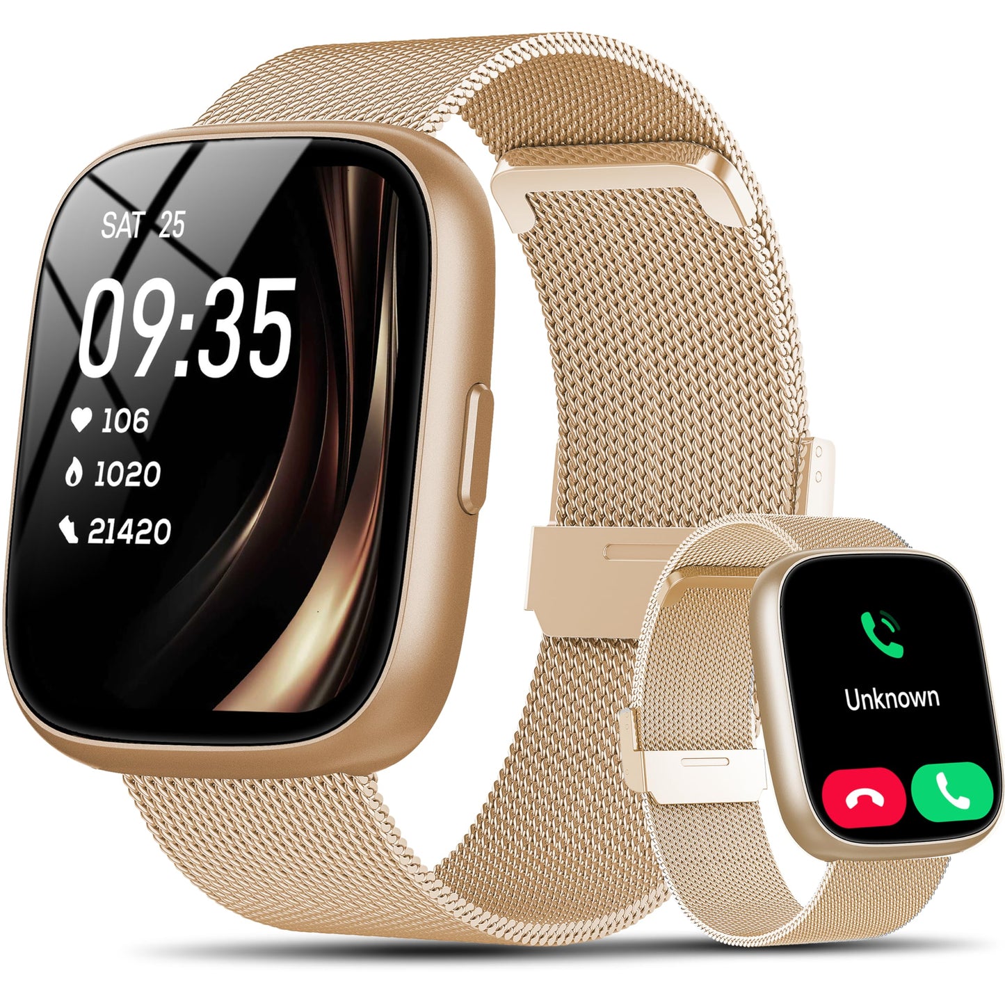 Smart Watch for Women with Alexa Built-in, 1.83" HD Touchscreen Fitness Tracker with Bluetooth Calls, Heart Rate/Sleep Monitor, 120+ Sports Fitness Watch, IP68 Waterproof Smartwatch for Android iOS