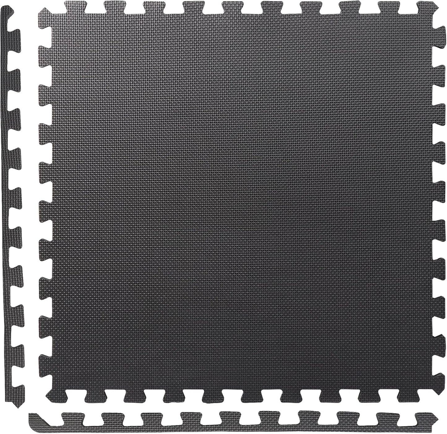 Smartxchoices Puzzle Gym Mats - 1/2" Thick EVA Foam Interlocking Tiles for Home Gym | 48 Sq Ft, Black