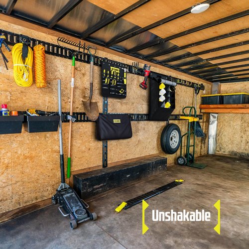 DC Cargo Mall E-Track Storage Bag for Trailers - Heavy-Duty 14 in x 24 in Canvas Zippered E-Track Bag - Weight Capacity 50 lb. - E-Track Accessories