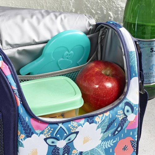 Fit & Fresh Cool Coolers | Kids Lunch Box Ice Packs - Slim & Reusable, Multicolored Set of 4 (Penguin)