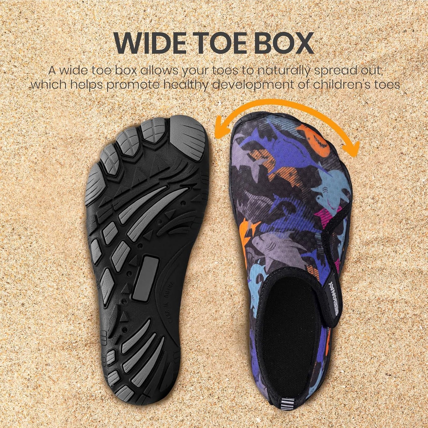 SEEKWAY Barefoot Water Shoes for Kids - Quick-Dry, Non-Slip Sand Shoes for Hiking, Swimming & Beach Fun