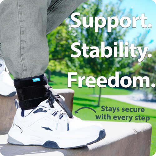 Omeer AFO Foot Drop Brace For Walking With Shoes Provides Adjustable Drop Foot Brace Support For Men Or Women Can Be Worn With the Shoes You Already Own And Can Be Worn On Your Left or Right Leg