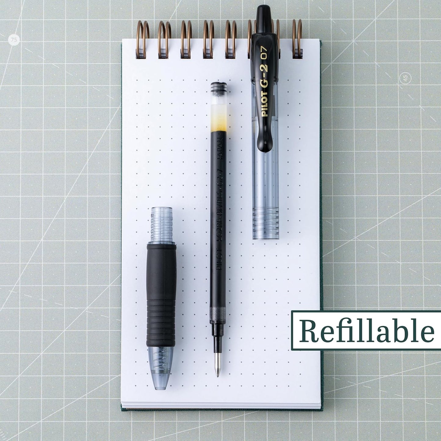 PILOT G2 Premium Gel Pens - Refillable & Retractable, Fine Point Black Ink - 12 Count Pack