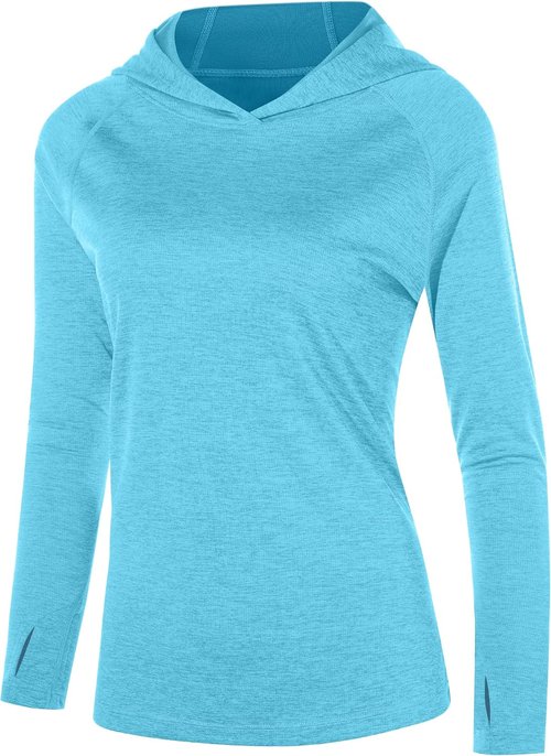 Isnowood Women's UV Protection Rash Guard - Lightweight Long Sleeve Shirt for Hiking & Outdoor Activities